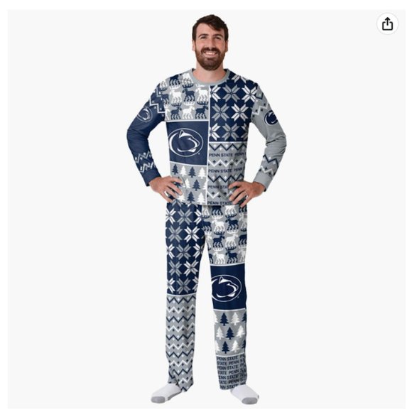 FOCO NCAA Mens Busy Block Family Matching Collection Set Holiday Pjs - Picture 1 of 2